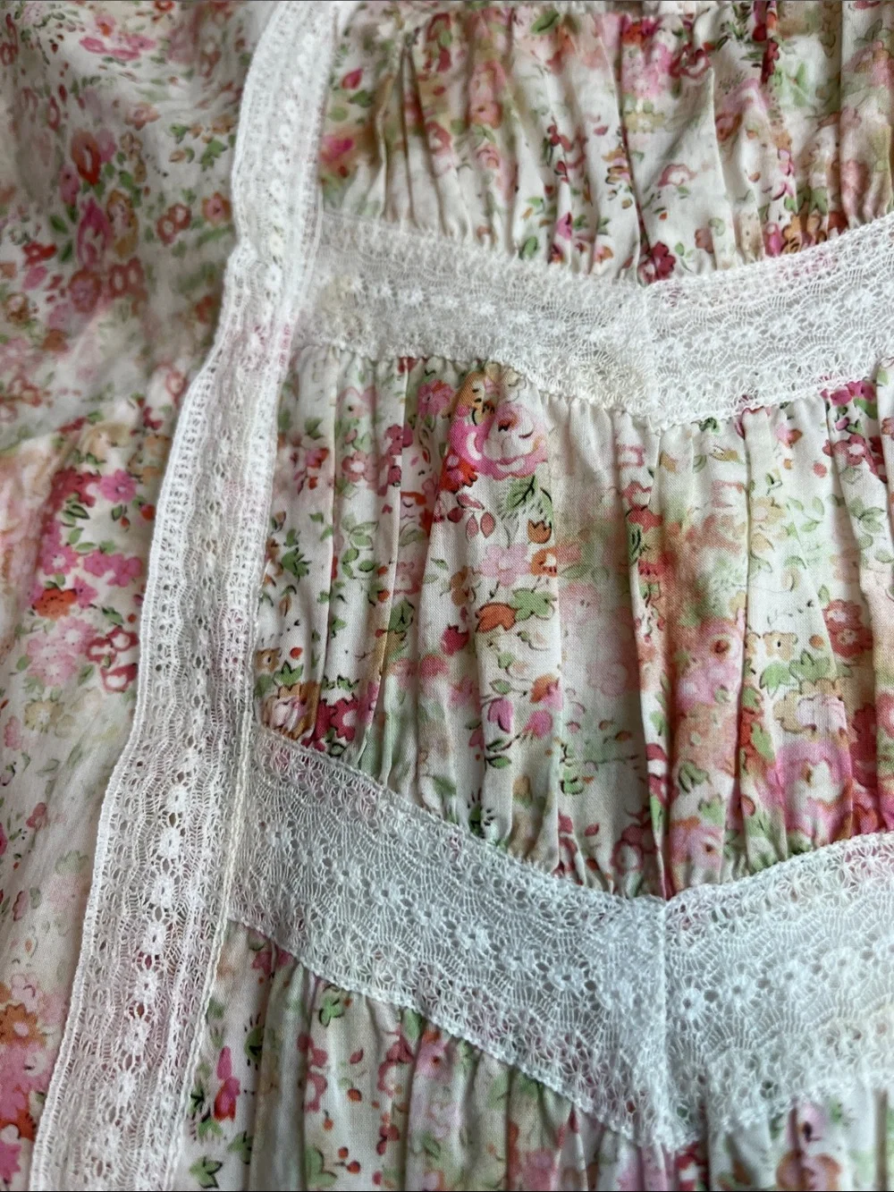 Bonpoint Pink Floral Lace-Trim Dress
